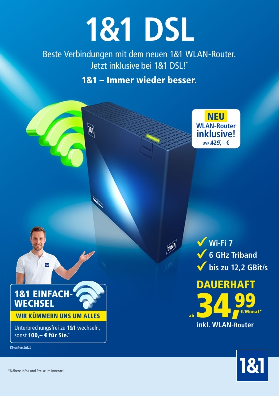 1&1 DSL und HomeServer Pro – Werbeansicht